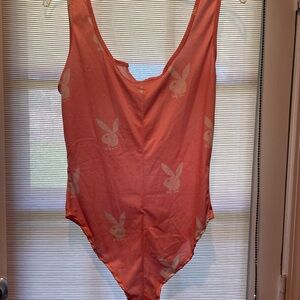 Playboy Francine Bunny Logo Bodysuit size L/Xl New w tags